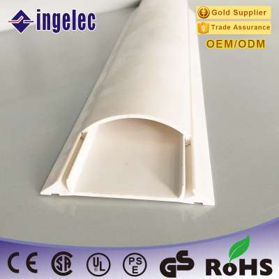 Supply Curved PVC Floor Trunking PVC Wiring Trunking 70x18 MM